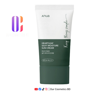 ANUA Heartleaf Silky Moisture Sun Cream SPF 50+ PA++++ 50ml