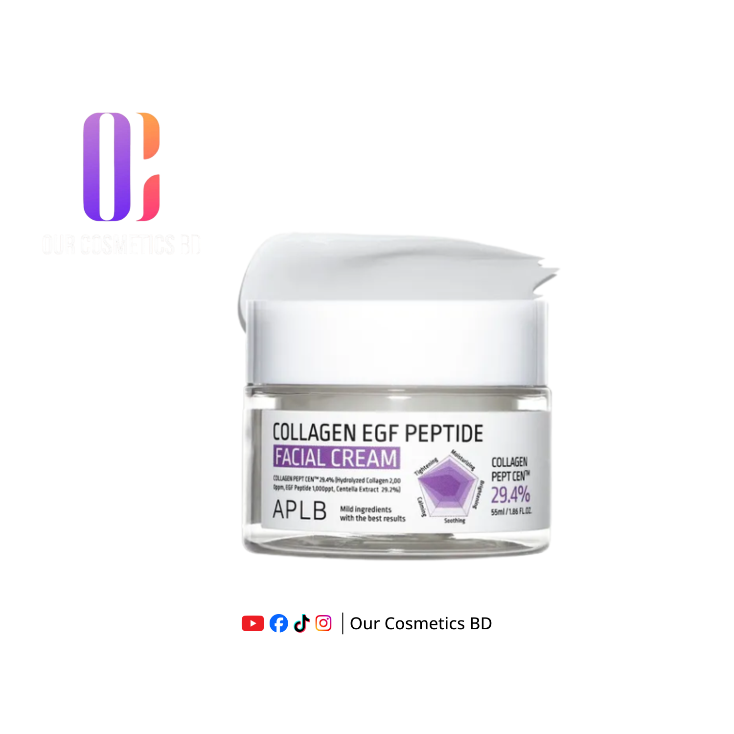 APLB Collagen EGF Peptide Facial Cream 55ml