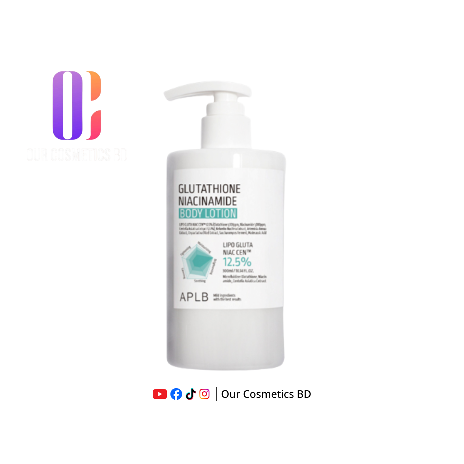 APLB Glutathione Niacinamide Body Lotion 300ml