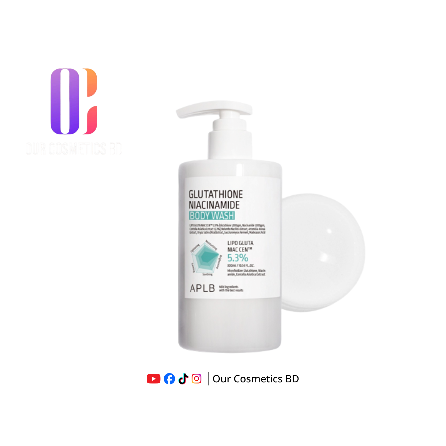 APLB Glutathione Niacinamide Body Wash 300ml