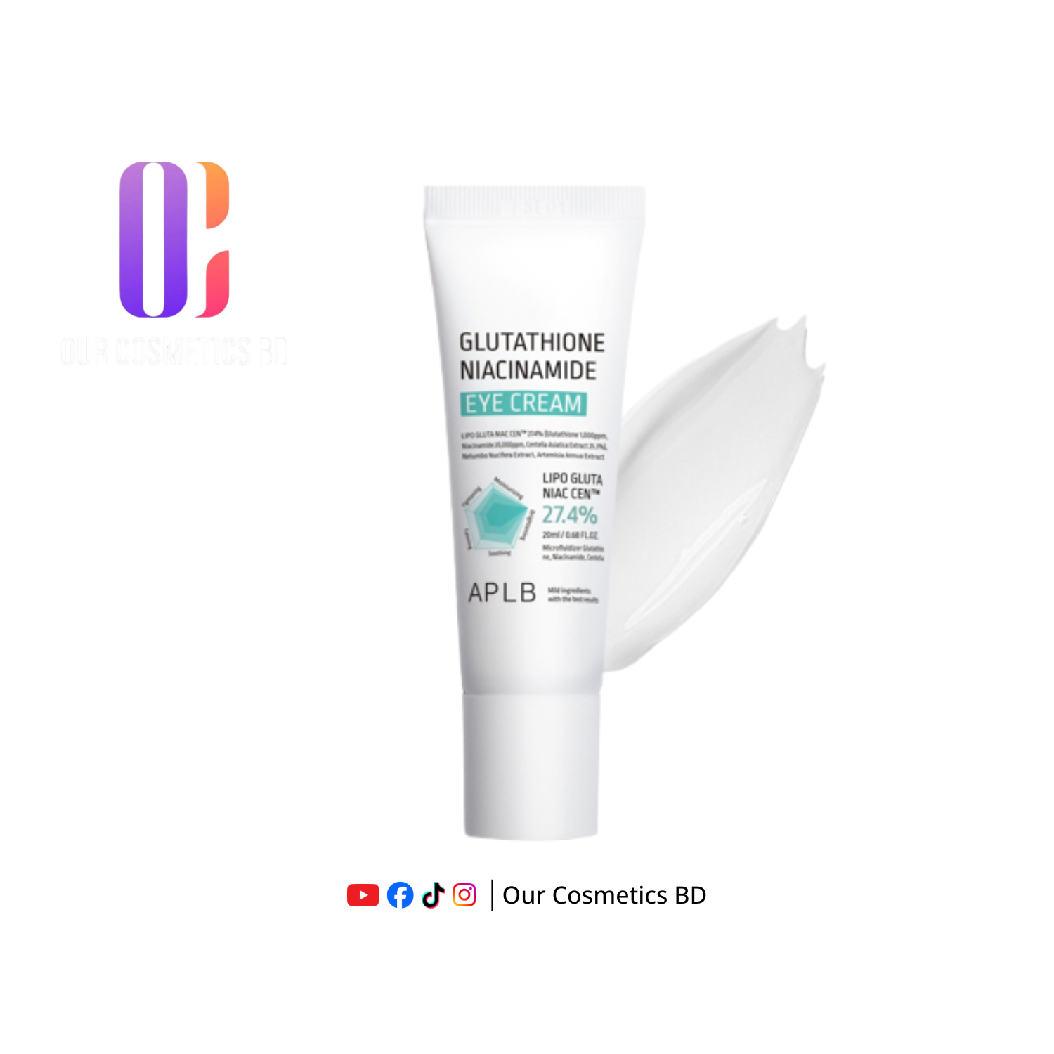 APLB Glutathione Niacinamide Eye Cream 20ml