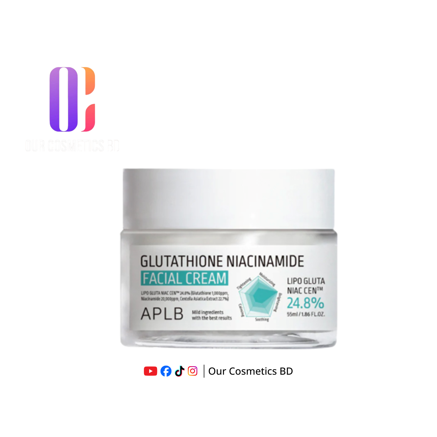 APLB Glutathione Niacinamide Facial Cream 55ml