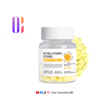 APLB Retinol Vitamin C Vitamin E Beauty Tablet 500mg x 30 Tablets