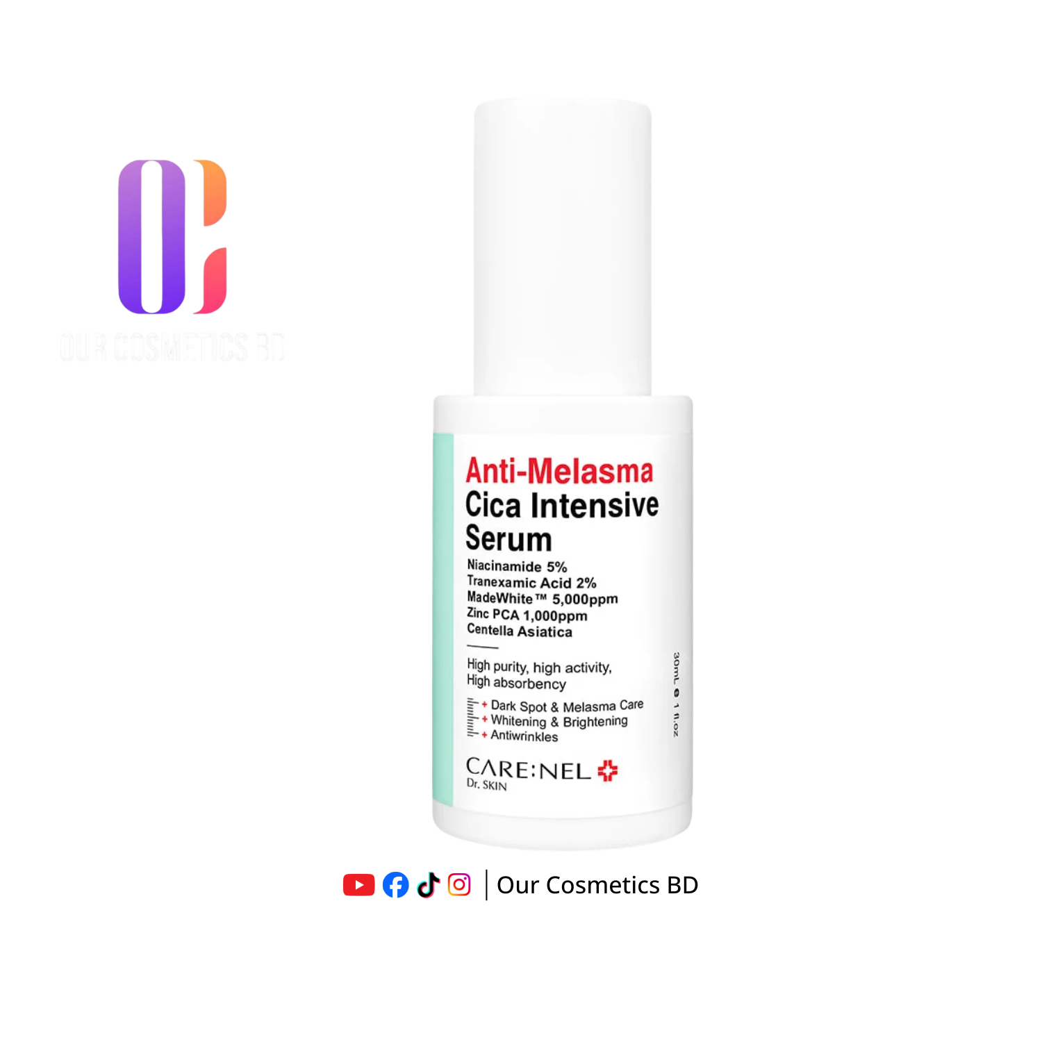 CARE:NEL Anti-Melasma Cica Intensive Serum 30ml