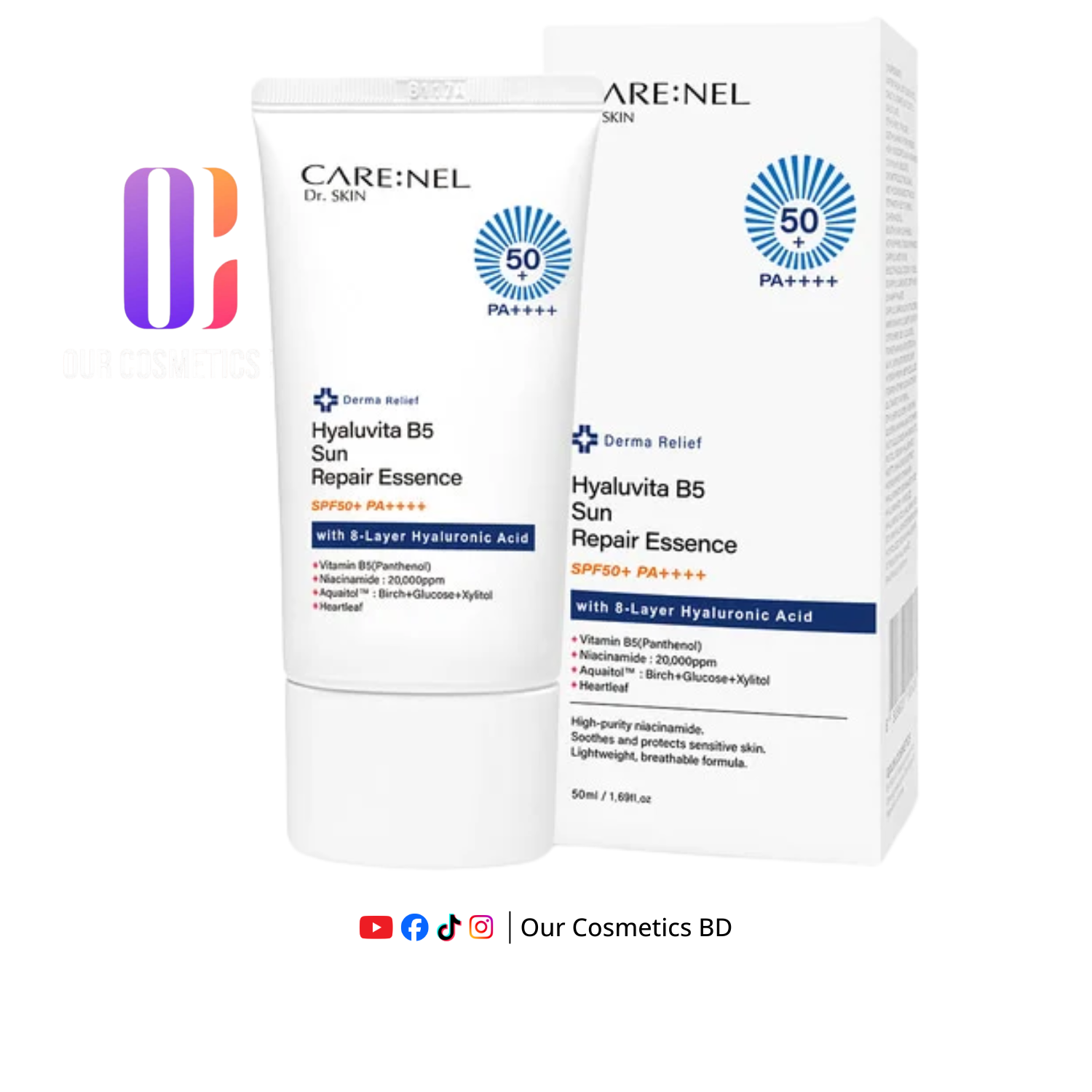 CARE:NEL Hyaluvita B5 Sun Repair Essence 50ml