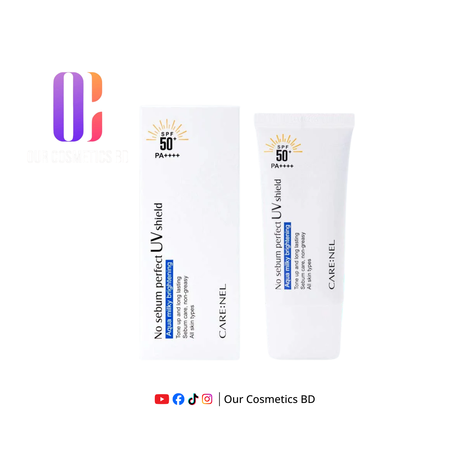 Care:nel No Sebum Perfect UV Shield SPF50 50ml
