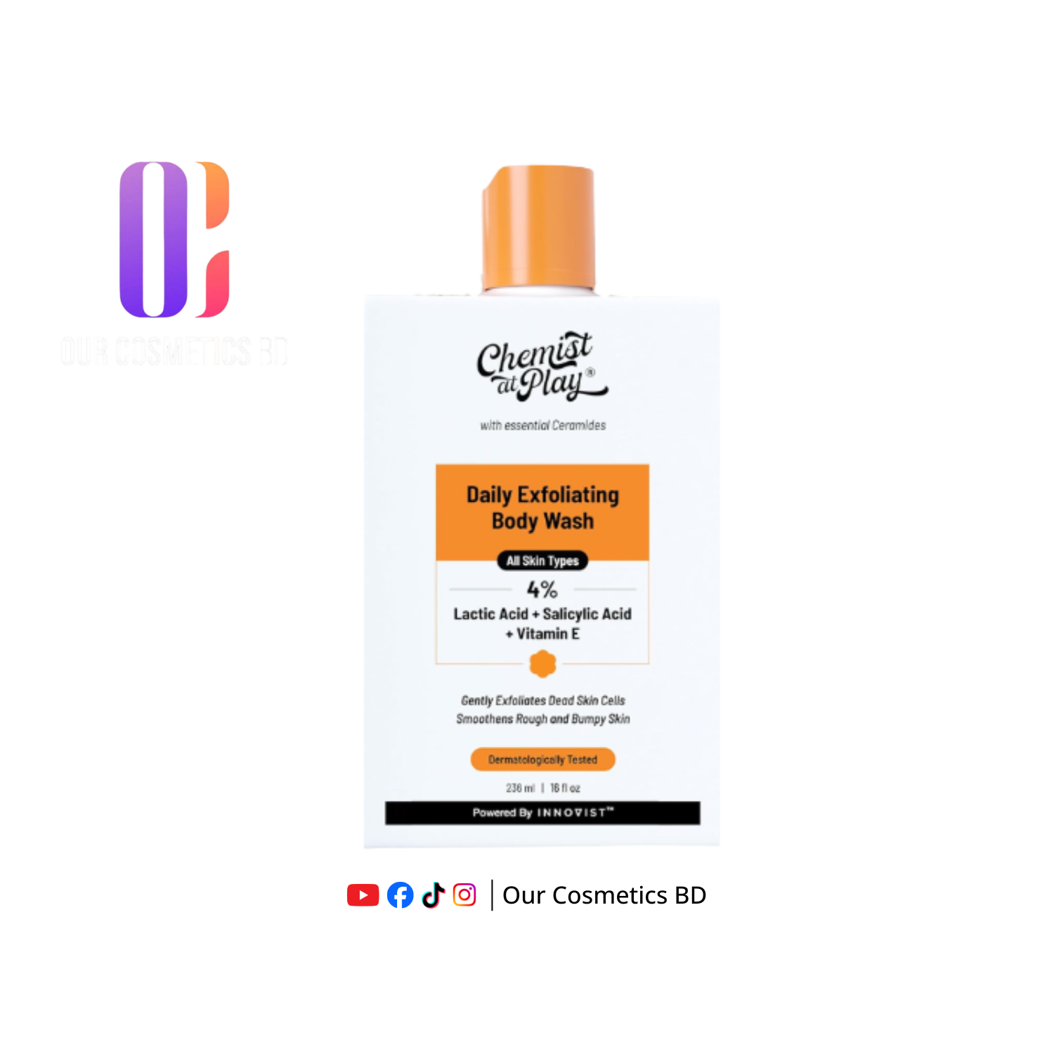 Chemist at Play Exfoliating Body Wash with Lactic Acid 236ml