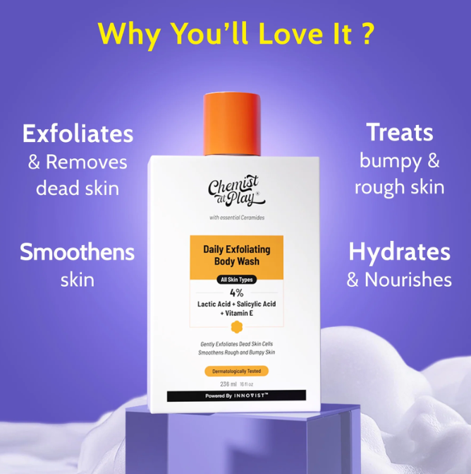 Chemist at Play Exfoliating Body Wash with Lactic Acid 236ml