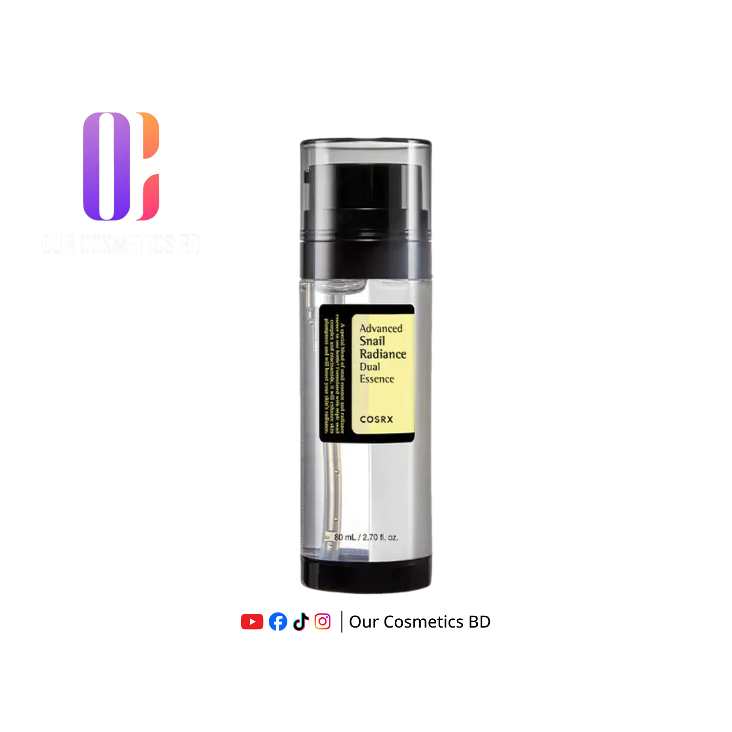 Cosrx Advanced Snail Radiance Dual Essence 80ml