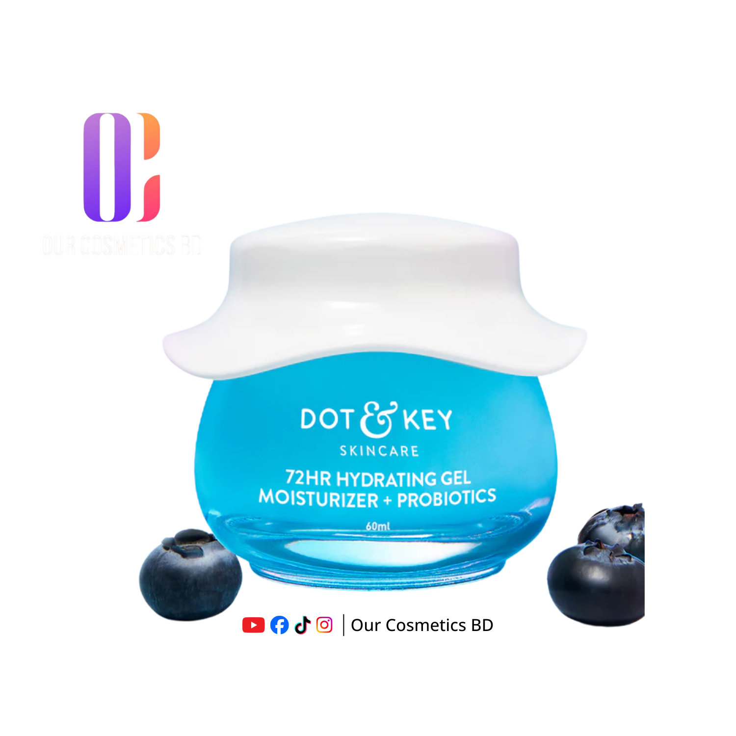 Dot & Key 72HR Hydrating Gel Moisturizer + Probiotics 60 ML