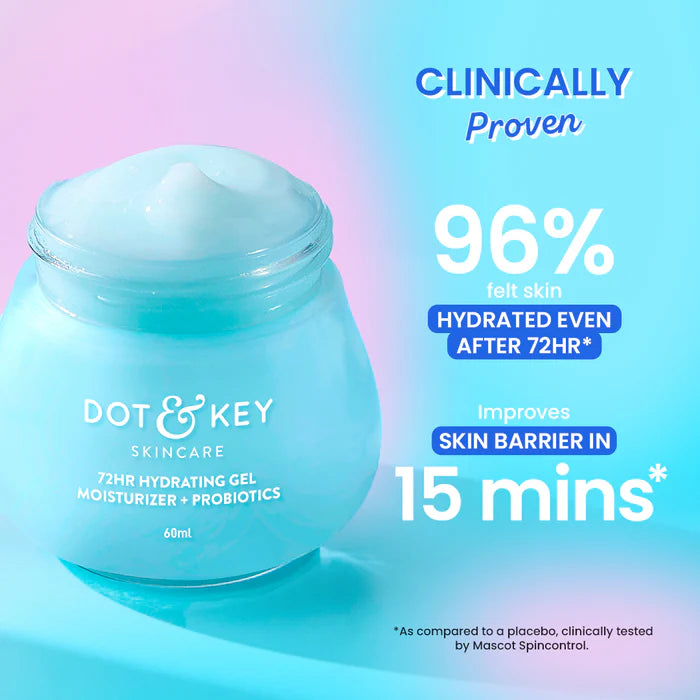 Dot & Key 72HR Hydrating Gel Moisturizer + Probiotics 60 ML