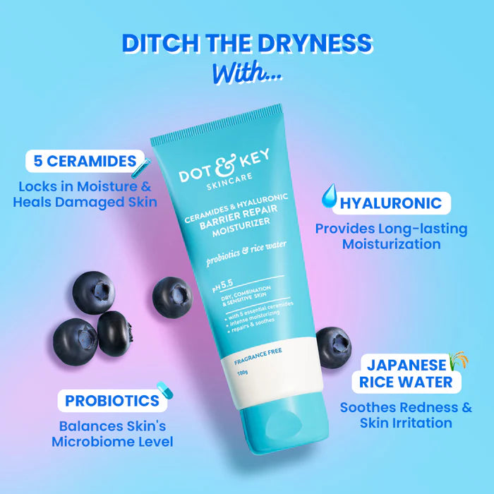 Dot & Key Barrier Repair Moisturizer (Hyaluronic + Ceramides) 100gm