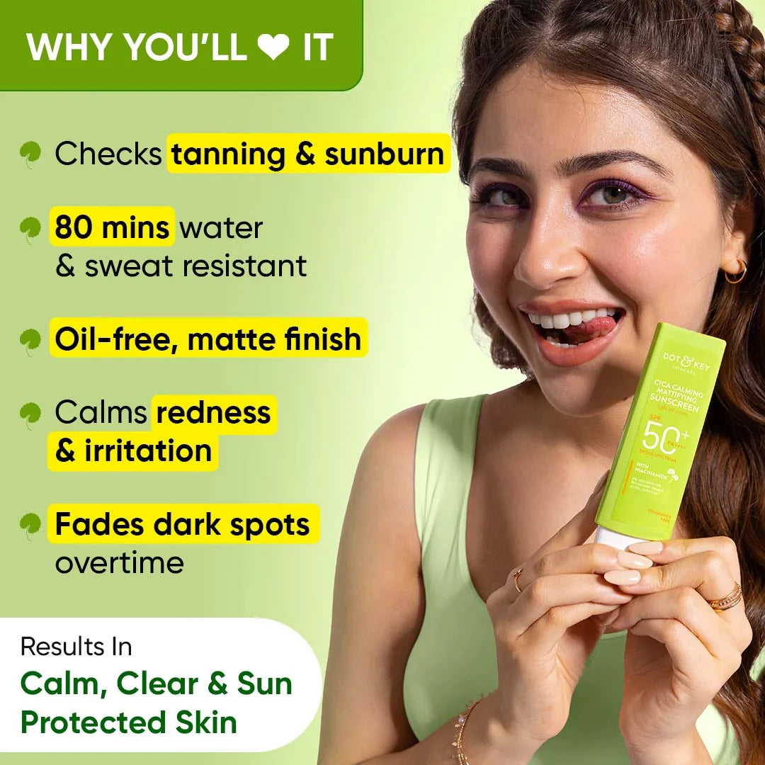 Dot & Key CICA Calming Mattifying Sunscreen SPF 50 PA++++ 80gm