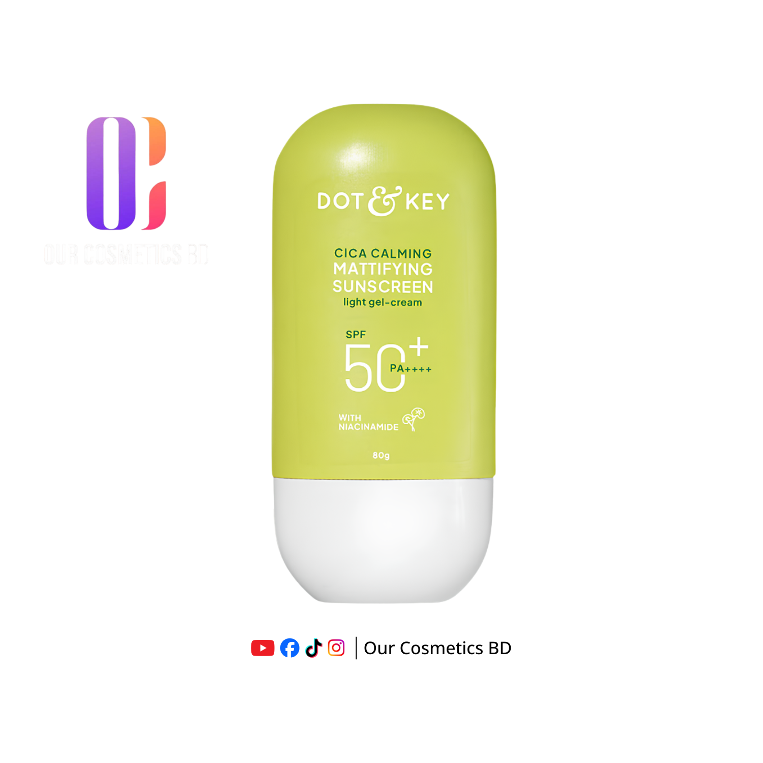 Dot & Key CICA Calming Mattifying Sunscreen SPF 50 PA++++ 80gm