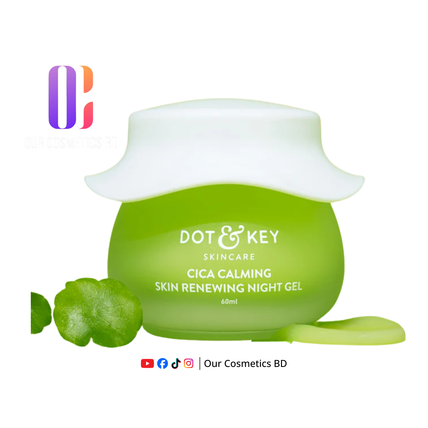 Dot & Key Cica Calming Night Gel (Niacinamide + Green Tea) 60 ML