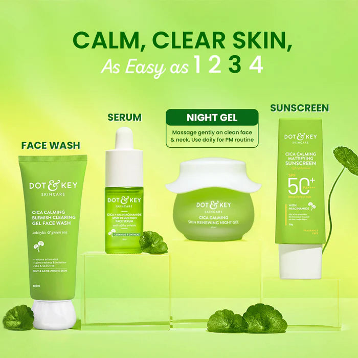 Dot & Key Cica Calming Night Gel (Niacinamide + Green Tea) 60 ML