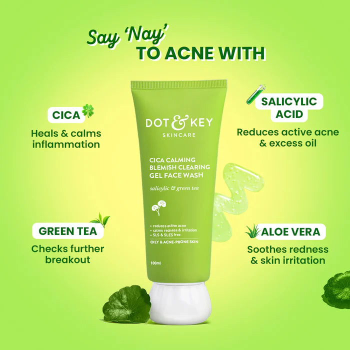 Dot & Key Cica + Salicylic Acid Face Wash for Oily Skin 100 ML