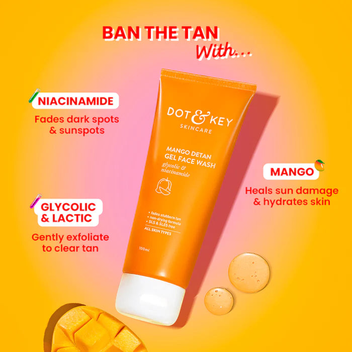Dot & Key Mango Detan Gel Face Wash 100 ML