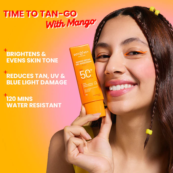 Dot & Key Mango Detan Sunscreen, In-Vivo Tested SPF 50+ PA++++80gm