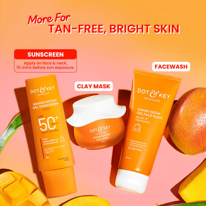 Dot & Key Mango Detan Sunscreen, In-Vivo Tested SPF 50+ PA++++80gm