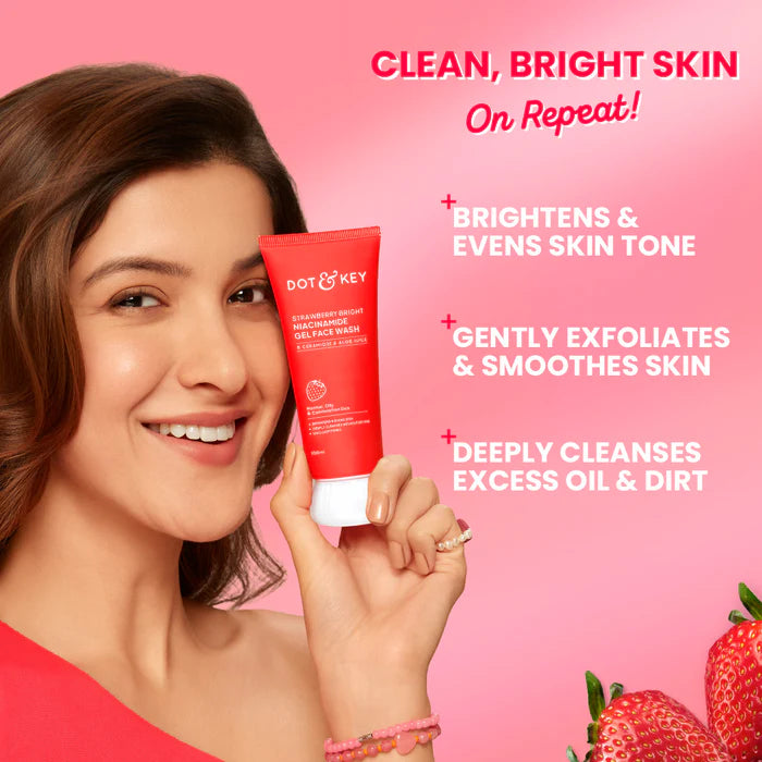 Dot & Key Strawberry Bright Niacinamide Gel Face Wash 100 ML
