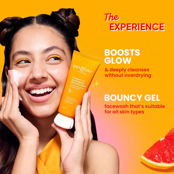Dot & Key Vitamin C + E Gel Face Wash for Glowing Skin 100 ML