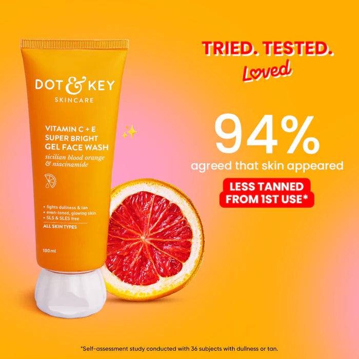 Dot & Key Vitamin C + E Gel Face Wash for Glowing Skin 100 ML