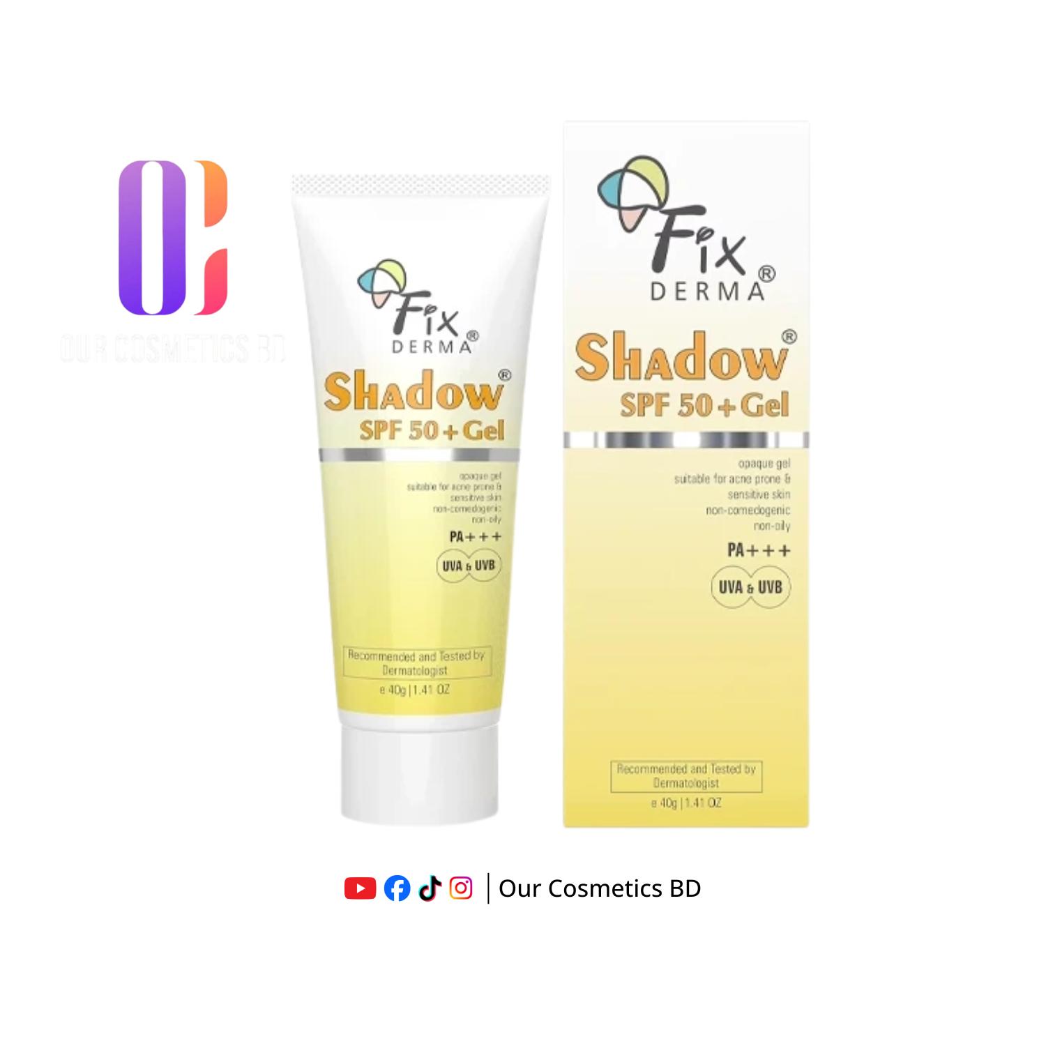 Fixderma Shadow Sunscreen SPF 50 Gel-40g