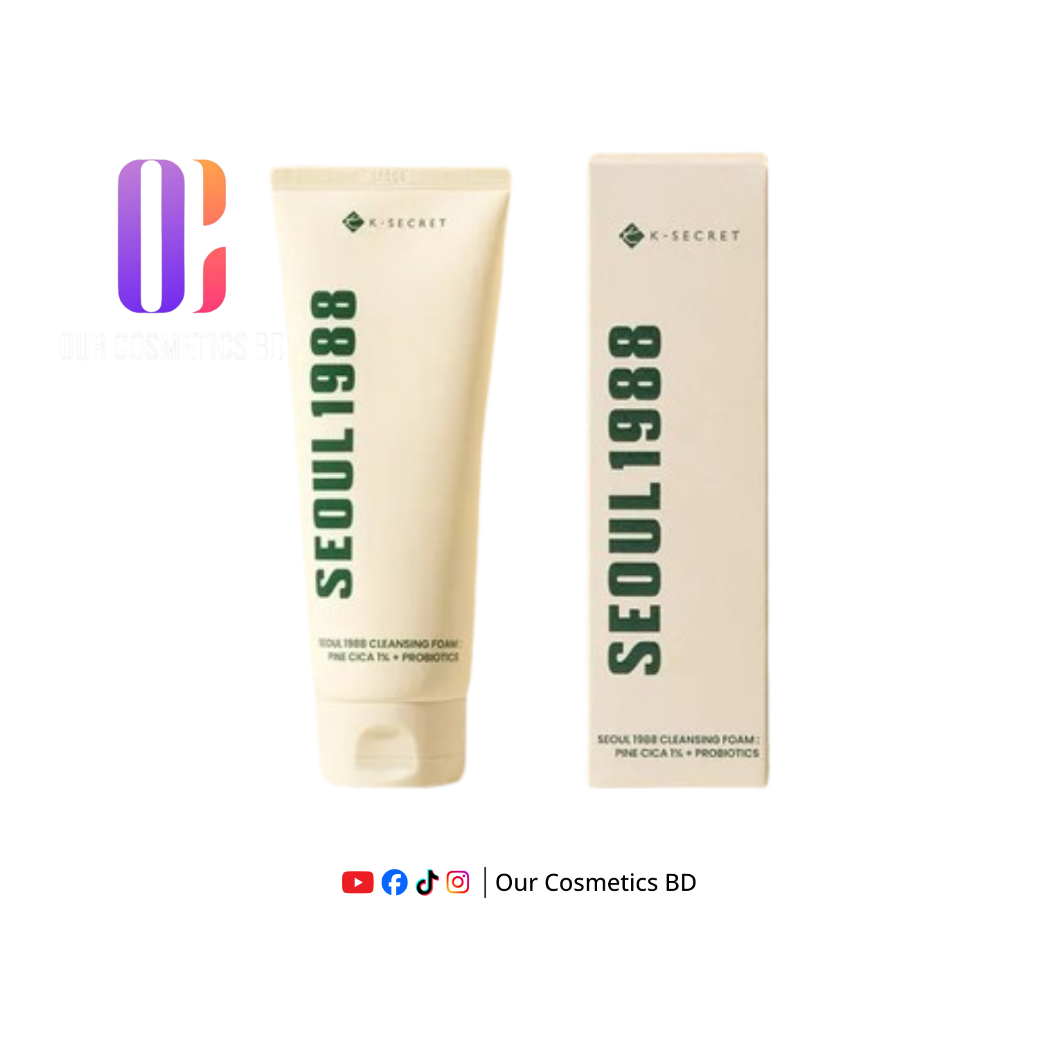 K-SECRET-SEOUL 1988 Cleansing Foam : Pine Cica 1% + Probiotics 150ml