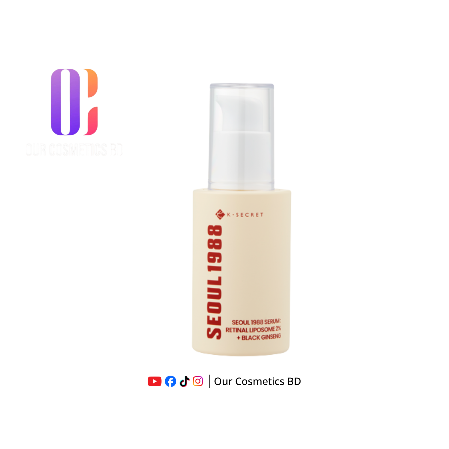 K-SECRET-SEOUL 1988 Serum Retinal Liposome 2% + Black Ginseng 30ml
