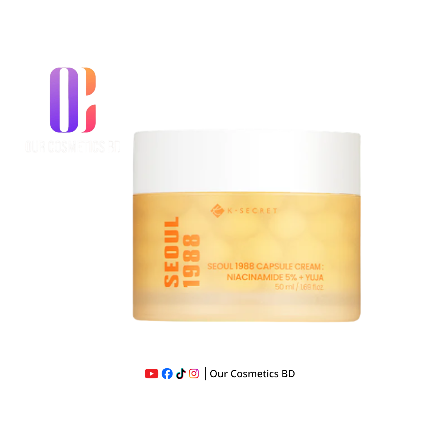 K-SECRET SEOUL 1988 CAPSULE CREAM : NIACINAMIDE 5% + YUJA : NIACINAMIDE 5% + YUJA 50ml