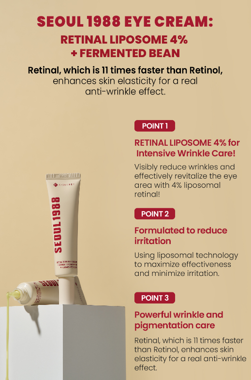 KSECRET - SEOUL 1988 Eye Cream : Retinal Liposome 4% + Fermented Bean 30ml