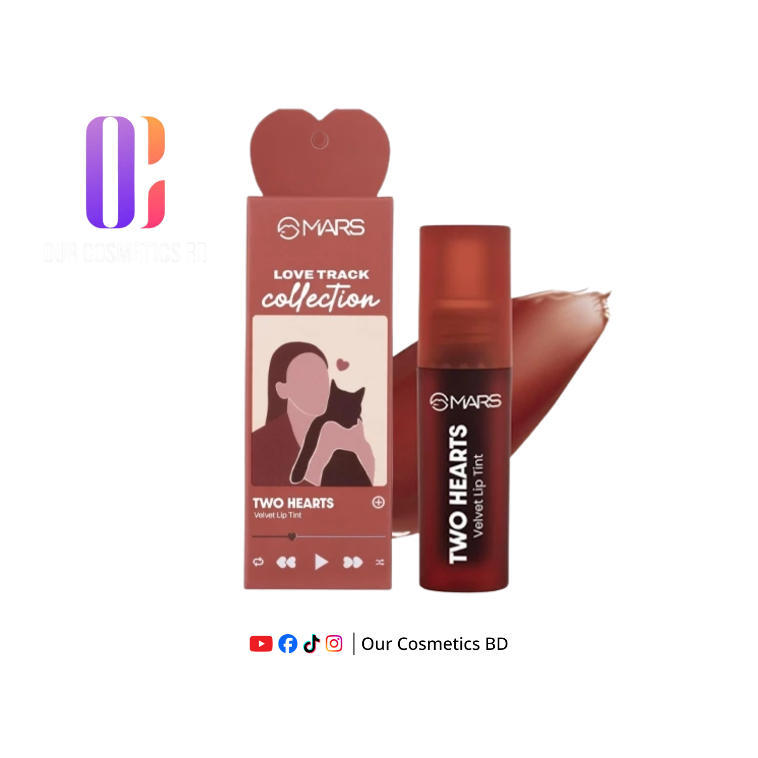 MARS Love Track Velvet Lip Tint- 02 Two Hearts
