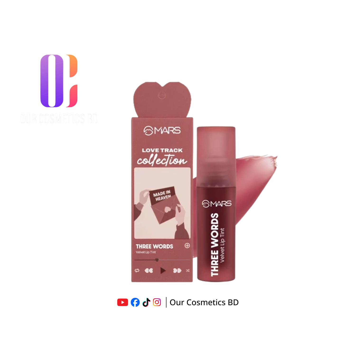 MARS Love Track Velvet Lip Tint- 03 Three Words