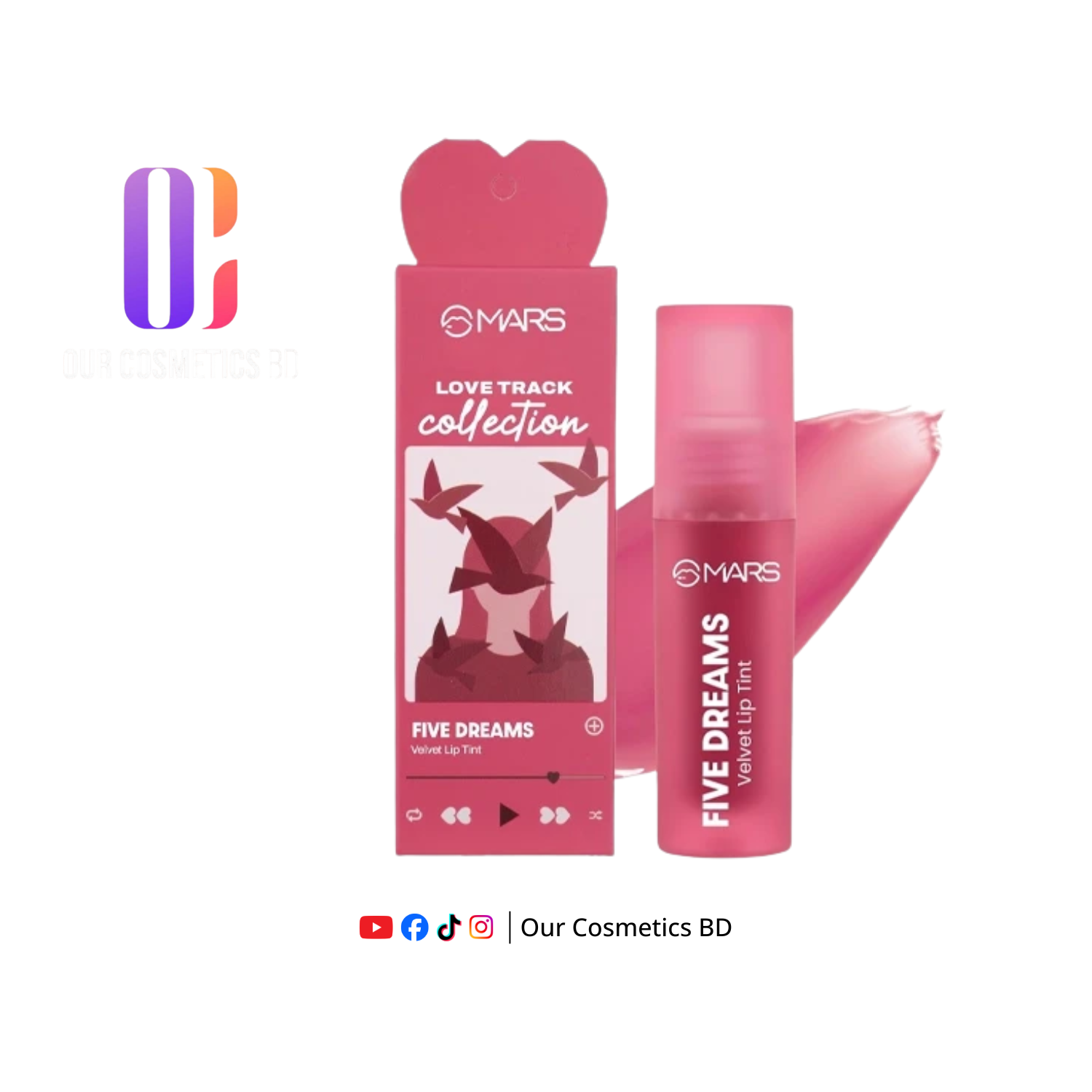 MARS Love Track Velvet Lip Tint- 05 Five Dreams