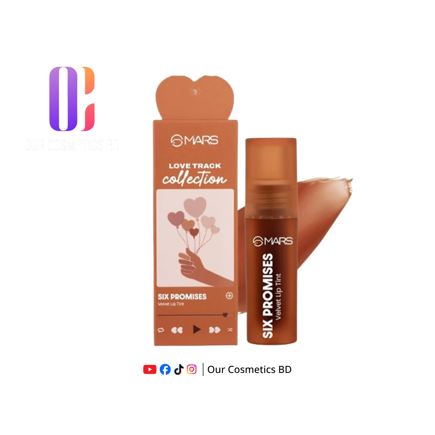 MARS Love Track Velvet Lip Tint- 06 Six Promises