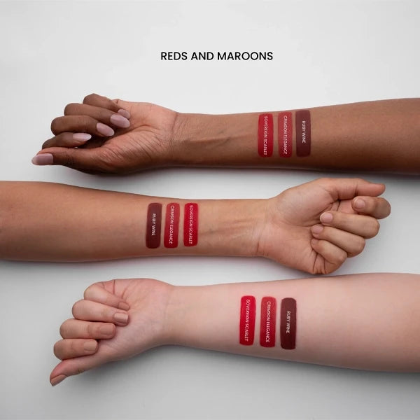 Mars Queen Of Mattes Lipstick Set- 01 Reds And Maroons