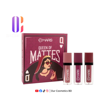 Mars Queen Of Mattes Lipstick Set- 02 Plums And Maroons