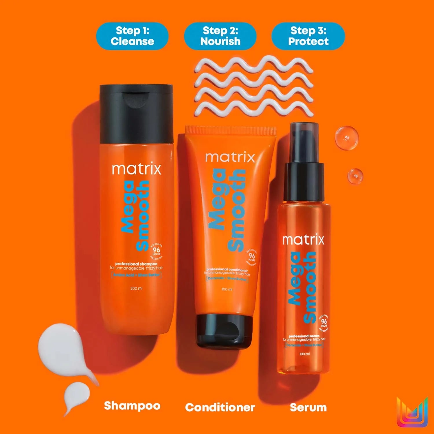 Matrix Mega Smooth Straight Shea Butter Split & Serum 100ml