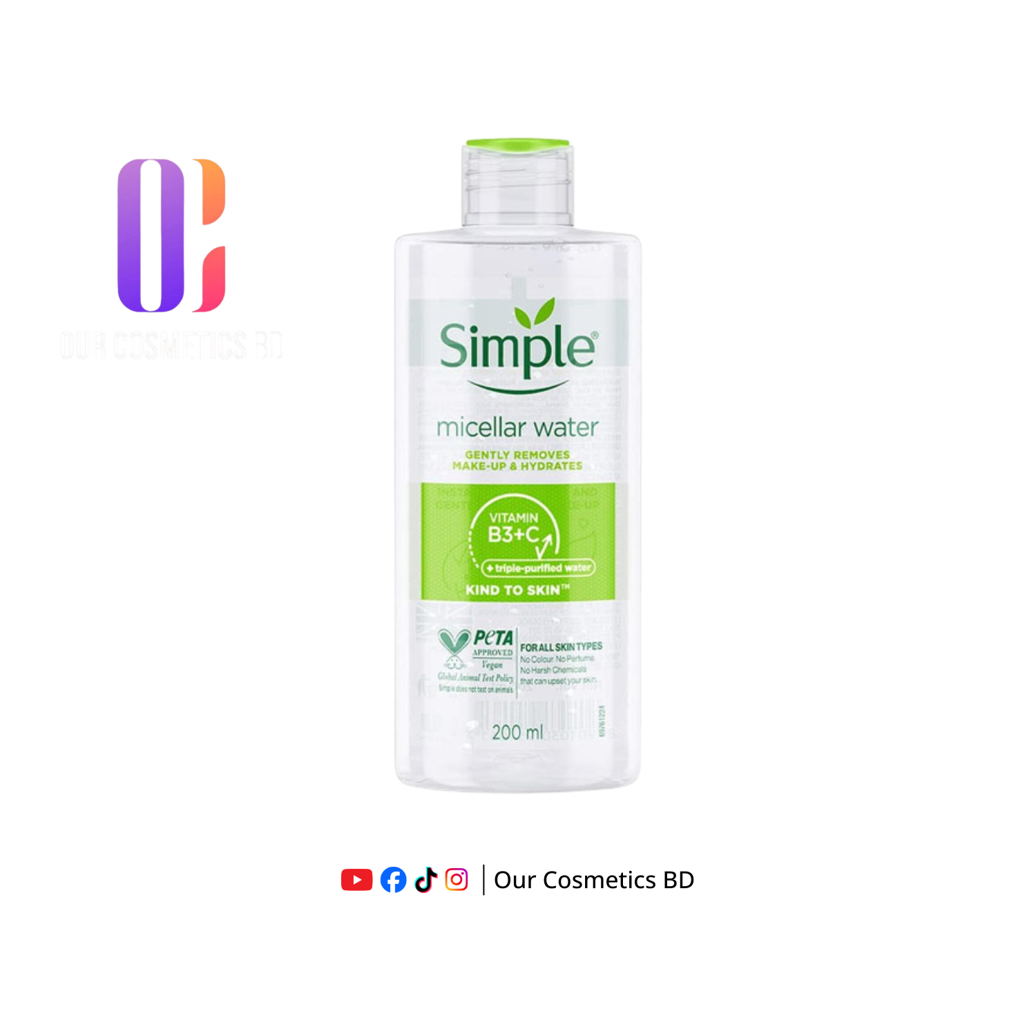 Simple Kind To Skin Micellar Cleansing Water 200ml