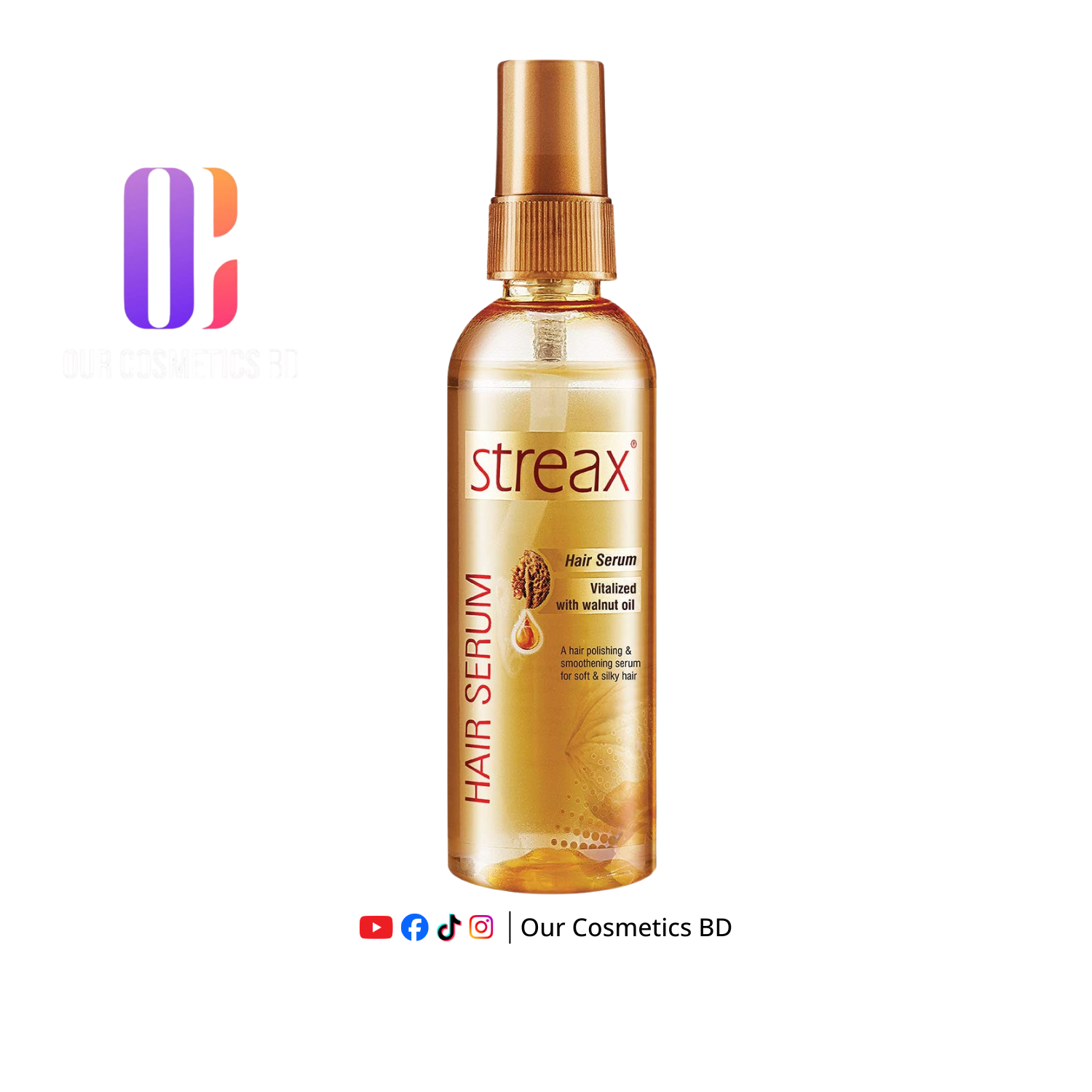 Streax Hair Serum Vitalized With Walnut Oil 115ml