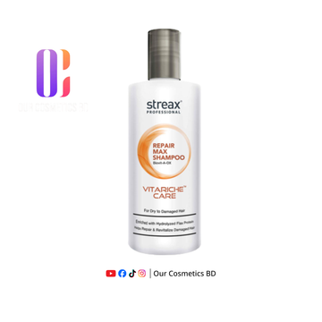Streax Professionals Repair Max Shampoo for Dry to Damaged Hair 300ml