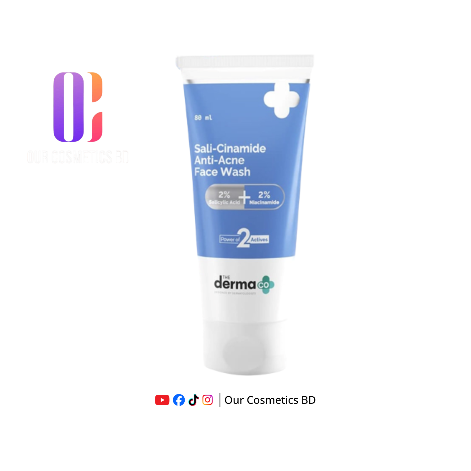 The Derma Co. Sali-Cinamide Anti-Acne Face Wash With 2% Salicylic Acid & 2% Niacinamide 80ml