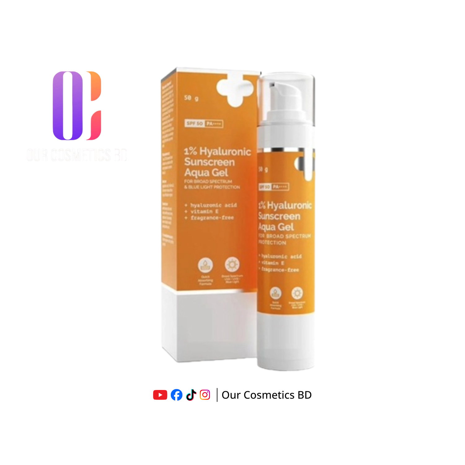 The Derma co1% Hyaluronic Sunscreen Aqua Gel 50g