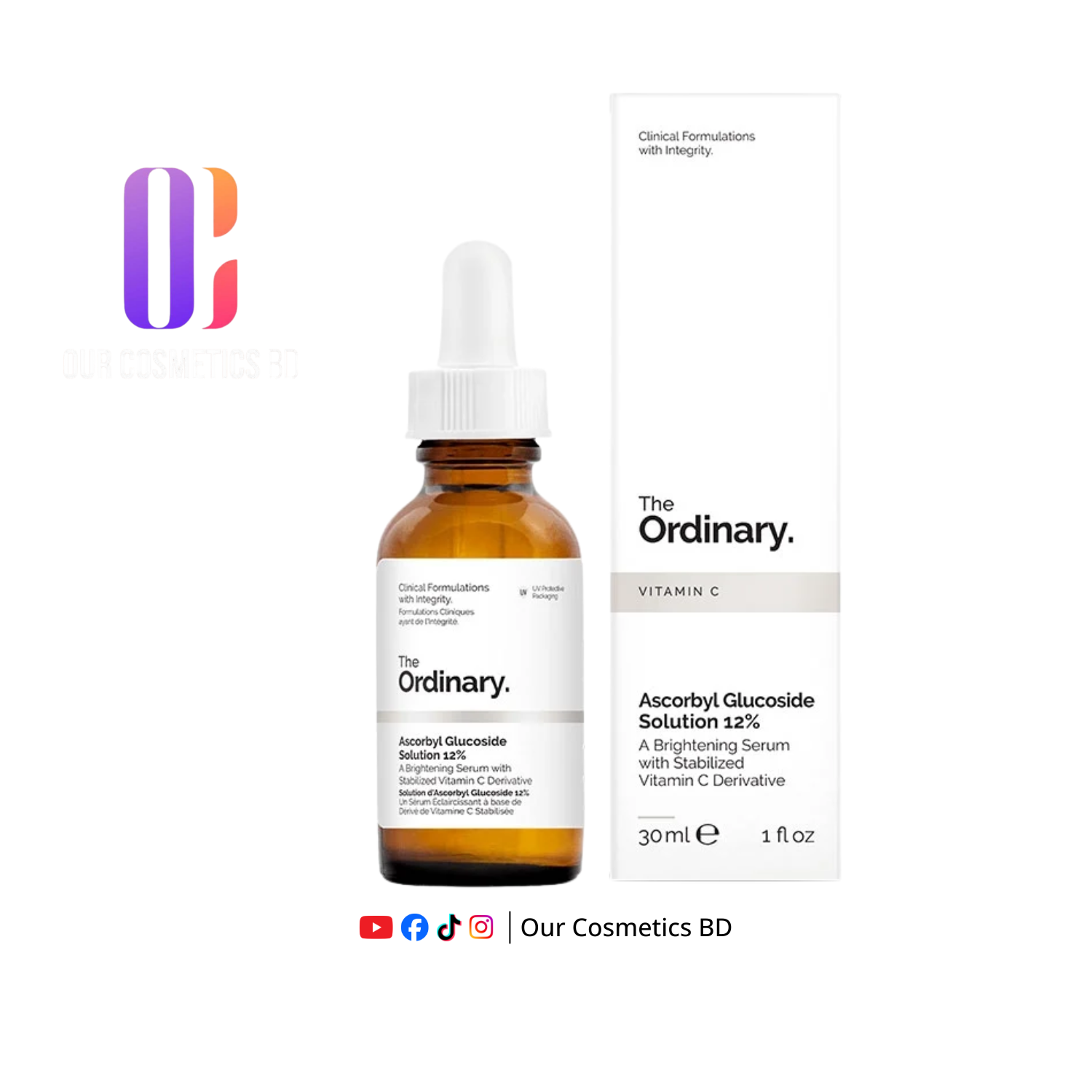 The Ordinary Ascorbyl Glucoside Solution 12% Brightening Serum 30ml