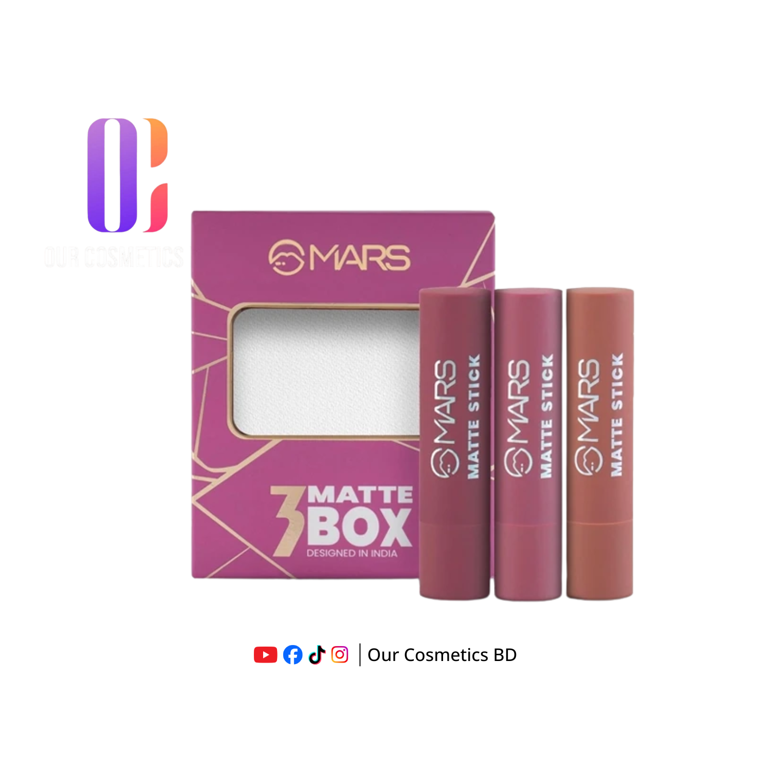 MARS Matte Lipsticks Box Set of-3
