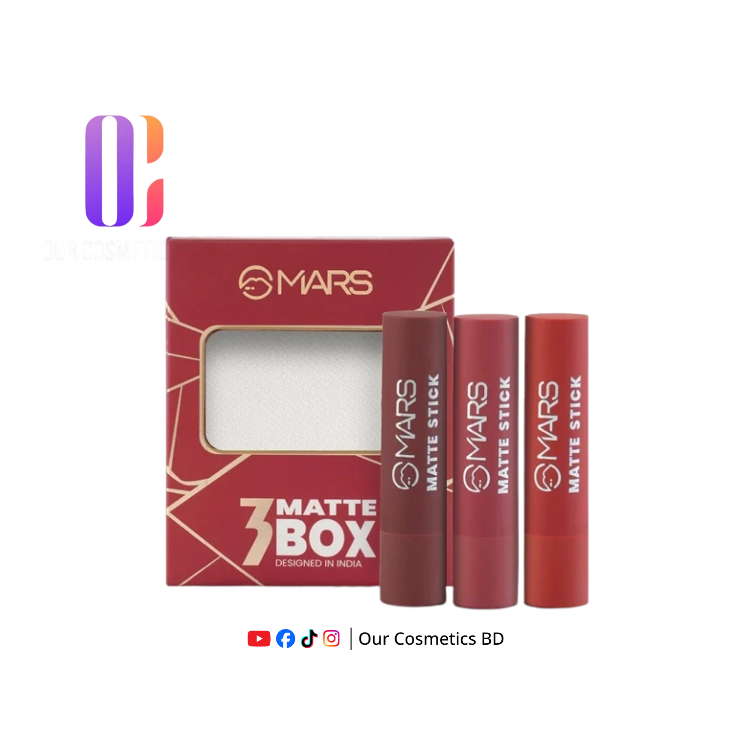 MARS Matte Lipsticks Box Set of-3