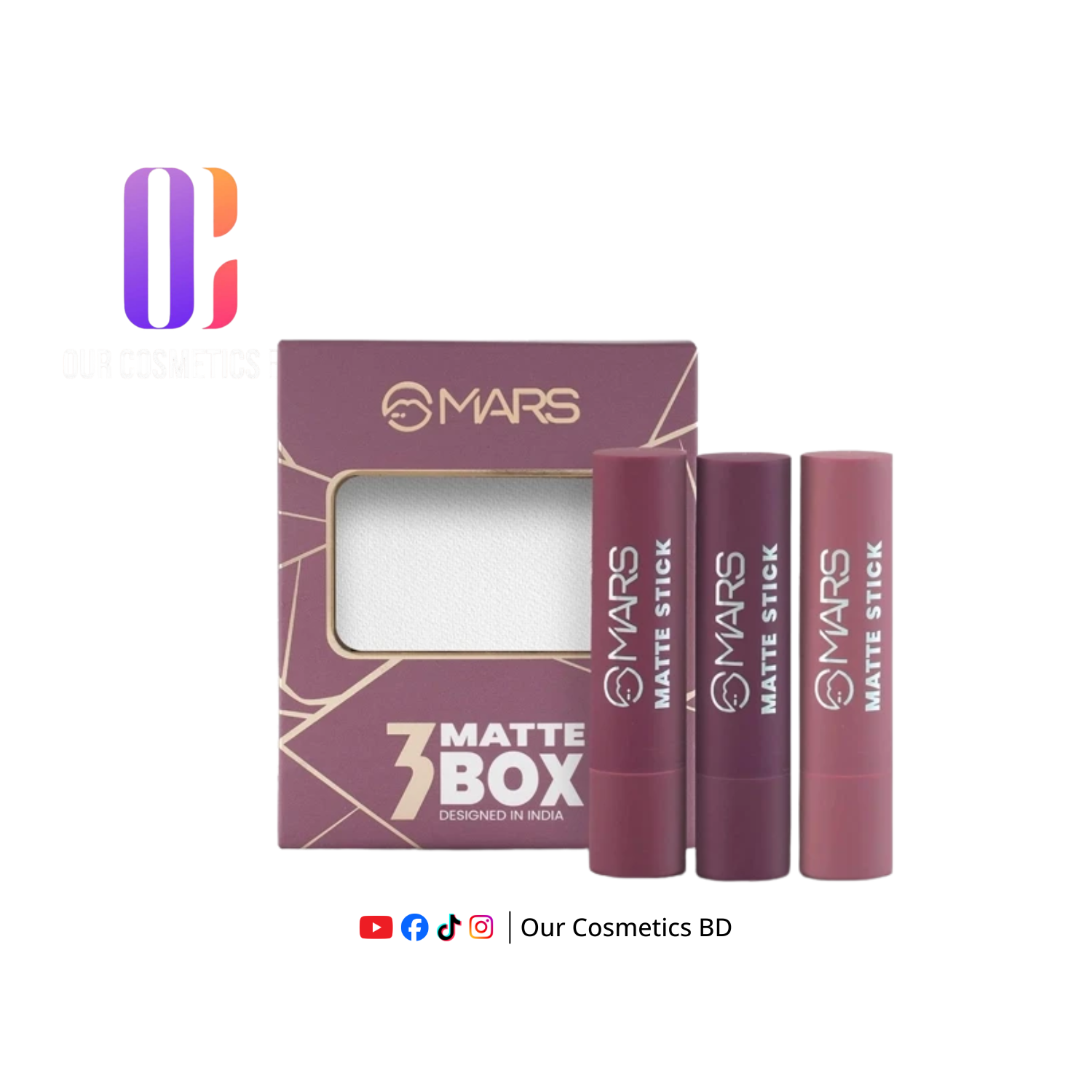 MARS Matte Lipsticks Box Set of-3