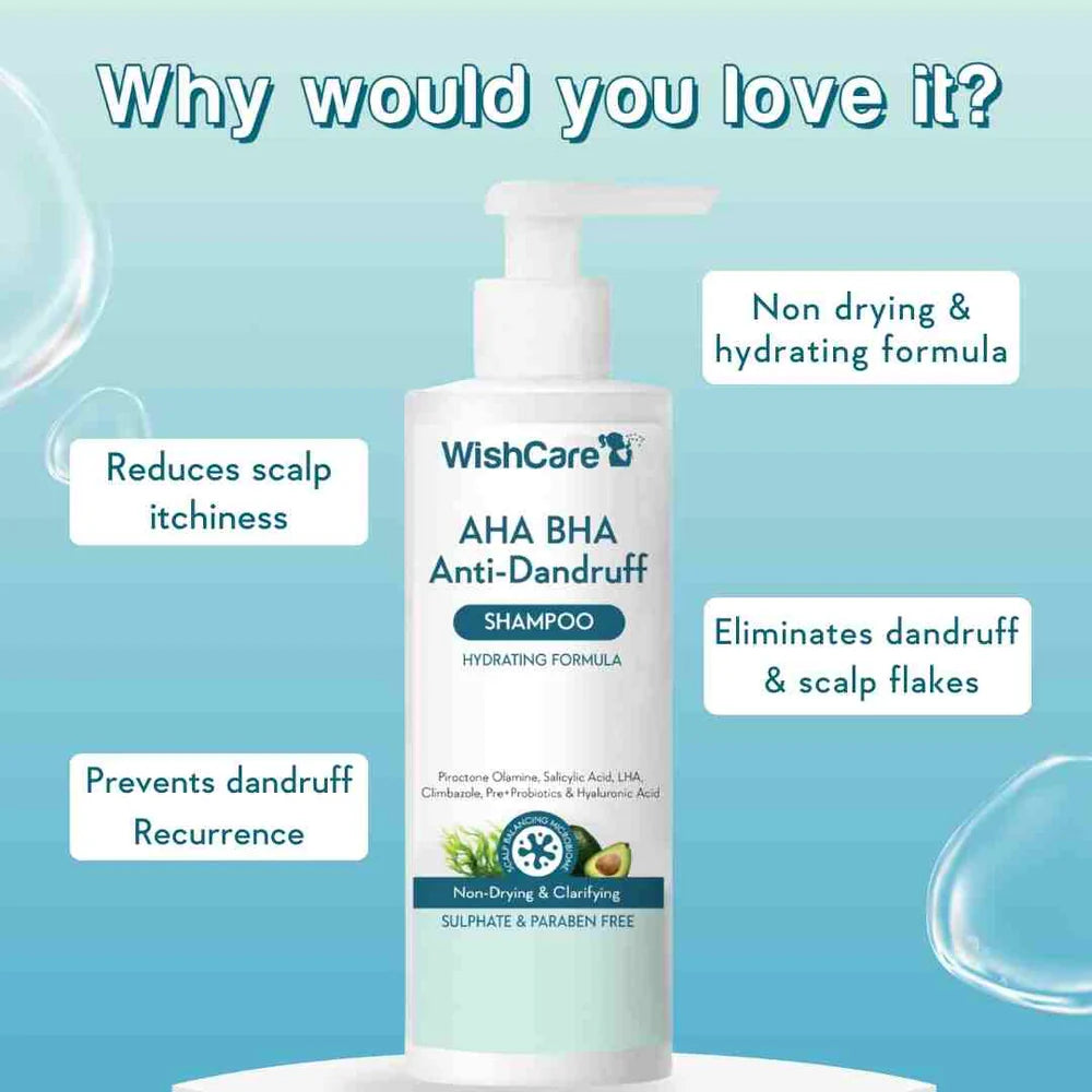 WishCare AHA BHA Anti-Dandruff Shampoo 250 ML