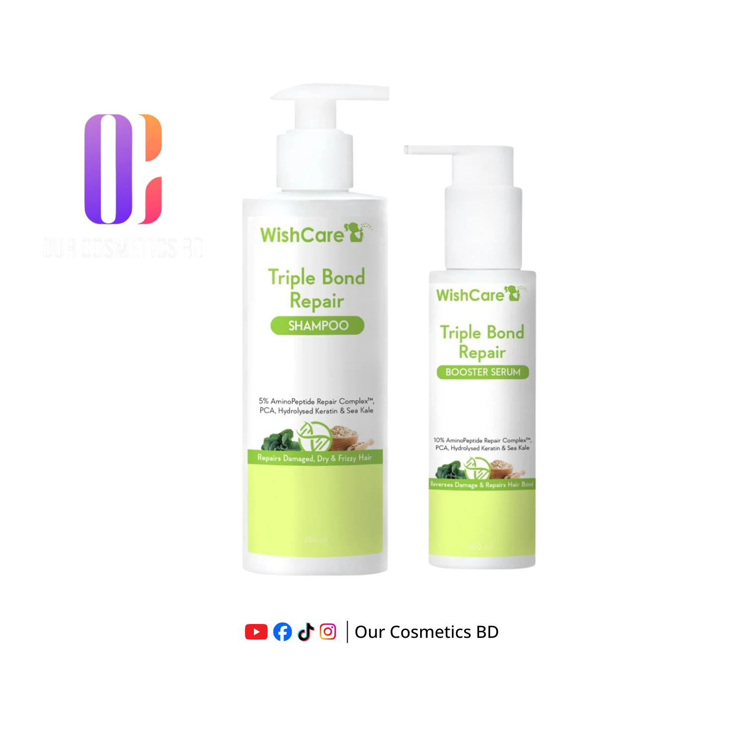 WishCare Anti-Frizz Triple Bond Repair Hair Combo